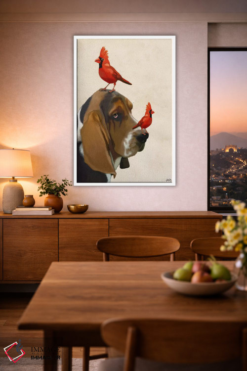 تابلو دکوراتیو بست هاند و پرندگان اثر فب فانکی - D1W