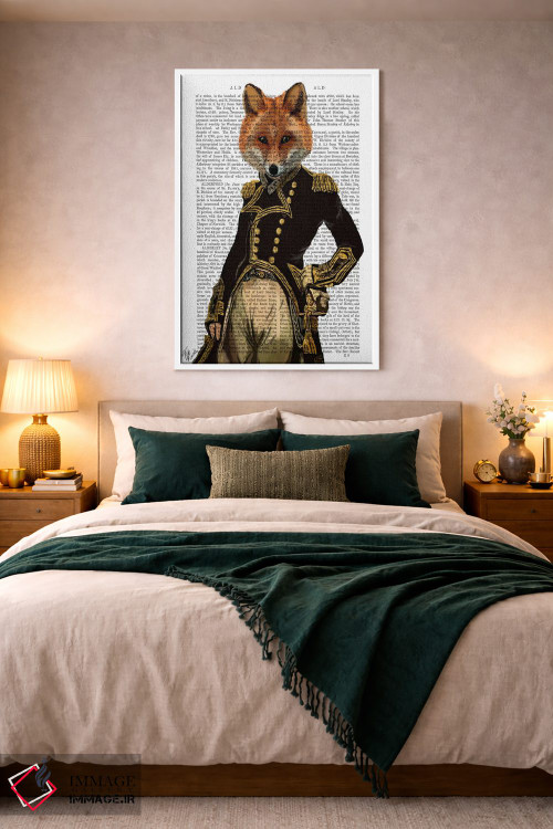 تابلو دکوراتیو روباه دریاسالار، پس زمینه چاپی اثر فب فانکی - D2W