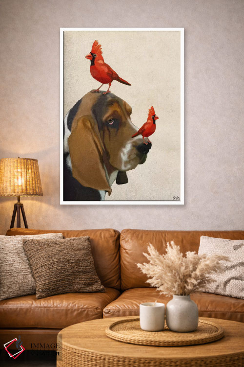 تابلو دکوراتیو بست هاند و پرندگان اثر فب فانکی - D3W