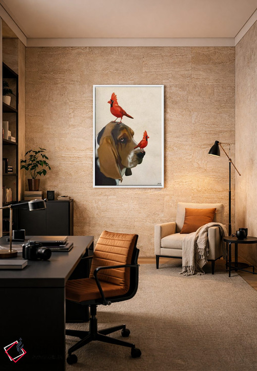 تابلو دکوراتیو بست هاند و پرندگان اثر فب فانکی - D6W