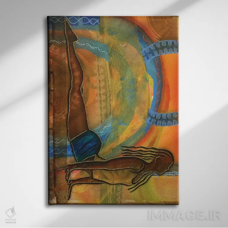 تابلو دکوراتیو یوگا ۳ اثر فرد اودل - نمای روبهرو روی دیوار