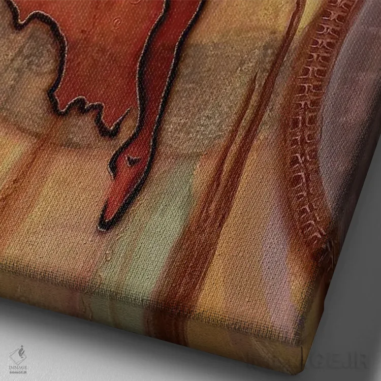 تابلو دکوراتیو آرامش ۲ اثر فرد اودل - نمای نزدیک بافت بوم