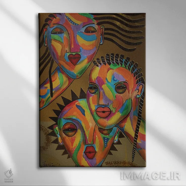 تابلو دکوراتیو سه خواهر اثر فرد اودل - نمای روبهرو روی دیوار