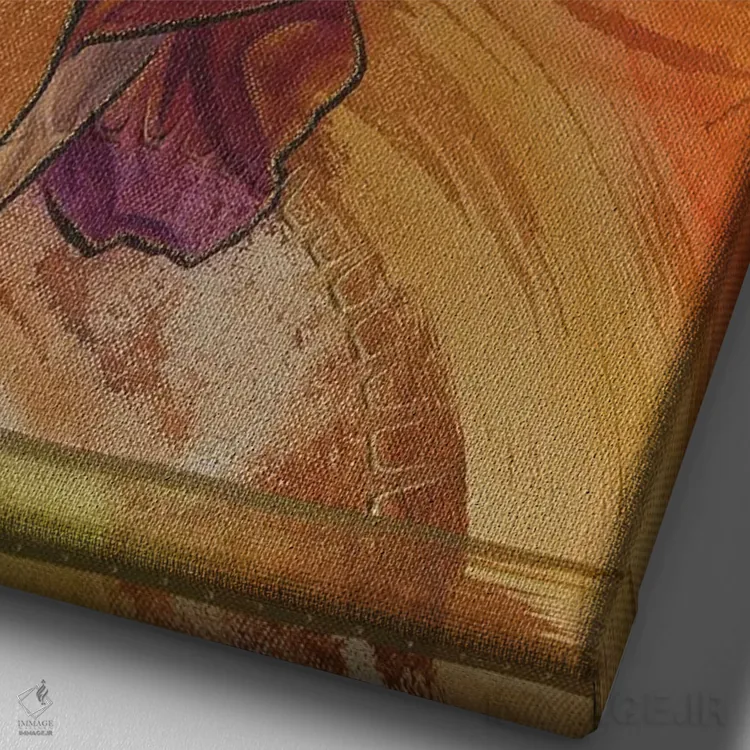 تابلو دکوراتیو شادی رقص ۲ اثر فرد اودل - نمای نزدیک بافت بوم