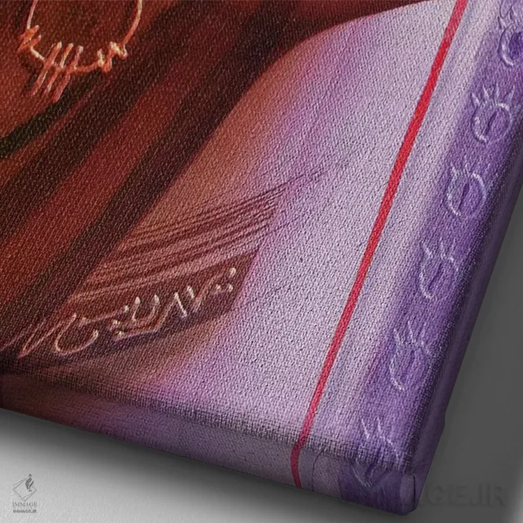 تابلو دکوراتیو ملکه اثر فرد اودل - نمای نزدیک بافت بوم