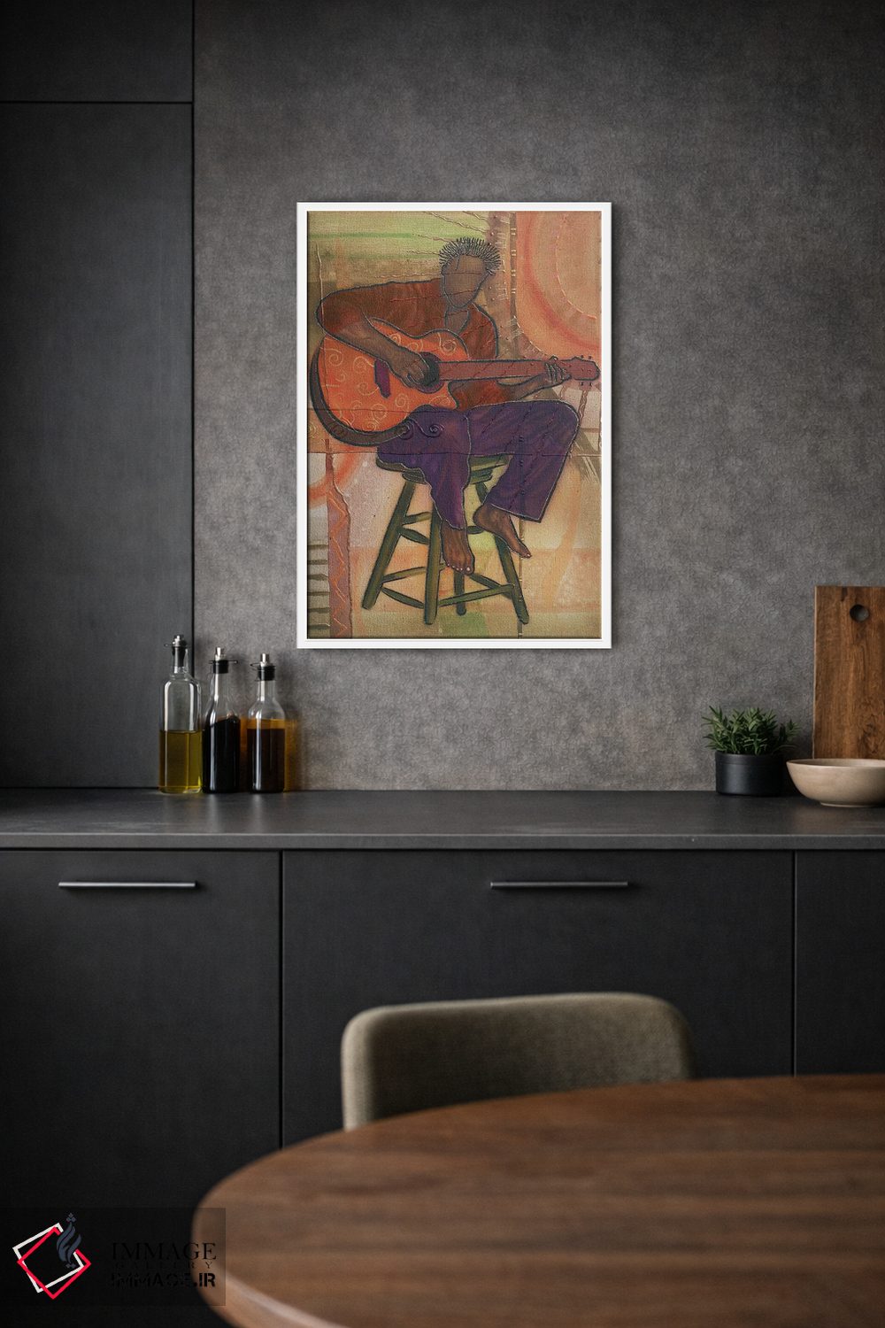 تابلو دکوراتیو آقای گیتاریست اثر فرد اودل - D1W