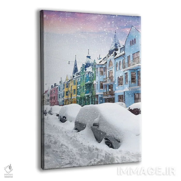 تابلو دکوراتیو خیابانی فراموش شده زیر برف هلسینکی اثر فلوریان اولبرشتس - نمای پرسپکتیو محصول