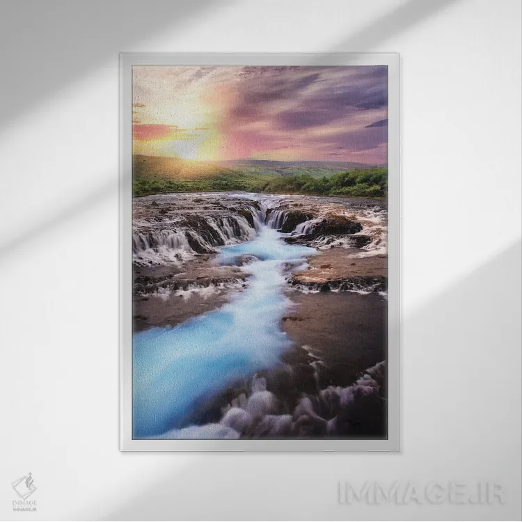 تابلو دکوراتیو گنج گمشده ایسلند اثر فلوریان اولبرشتس - نمای قابدار سفید