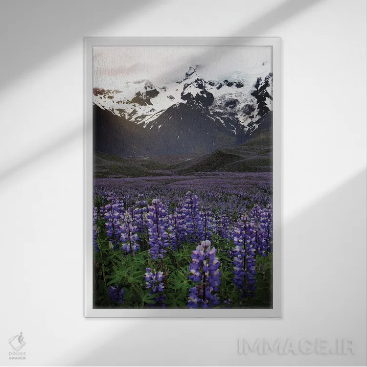 تابلو دکوراتیو در جاده های ایسلند اثر فلوریان اولبرشتس - نمای قابدار سفید