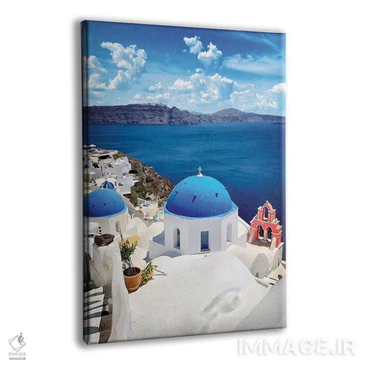 تابلو دکوراتیو سقفی به رنگ آسمان، اویا، سانتورینی، یونان اثر فلوریان اولبرشتس - نمای پرسپکتیو محصول