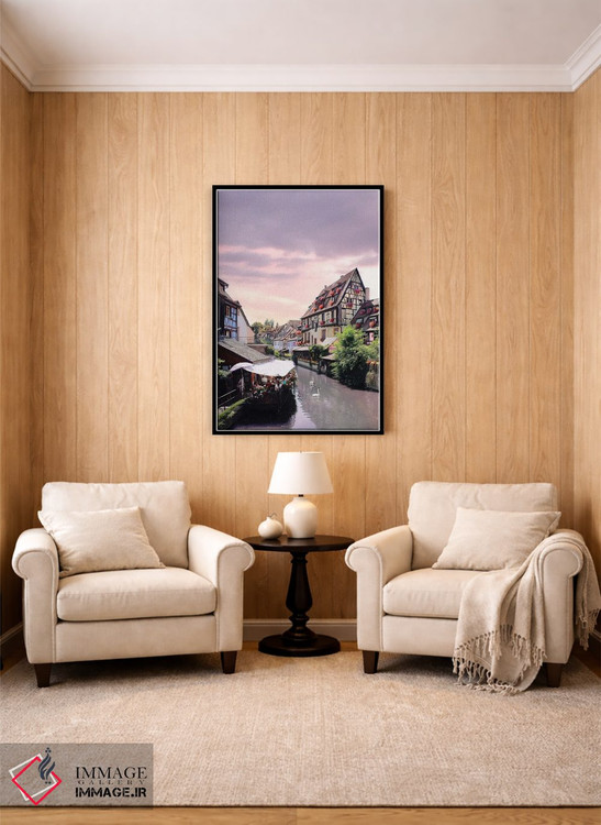 تابلو دکوراتیو غروب صورتی یک عمر، کولمار، فرانسه اثر فلوریان اولبرشتس - D3B