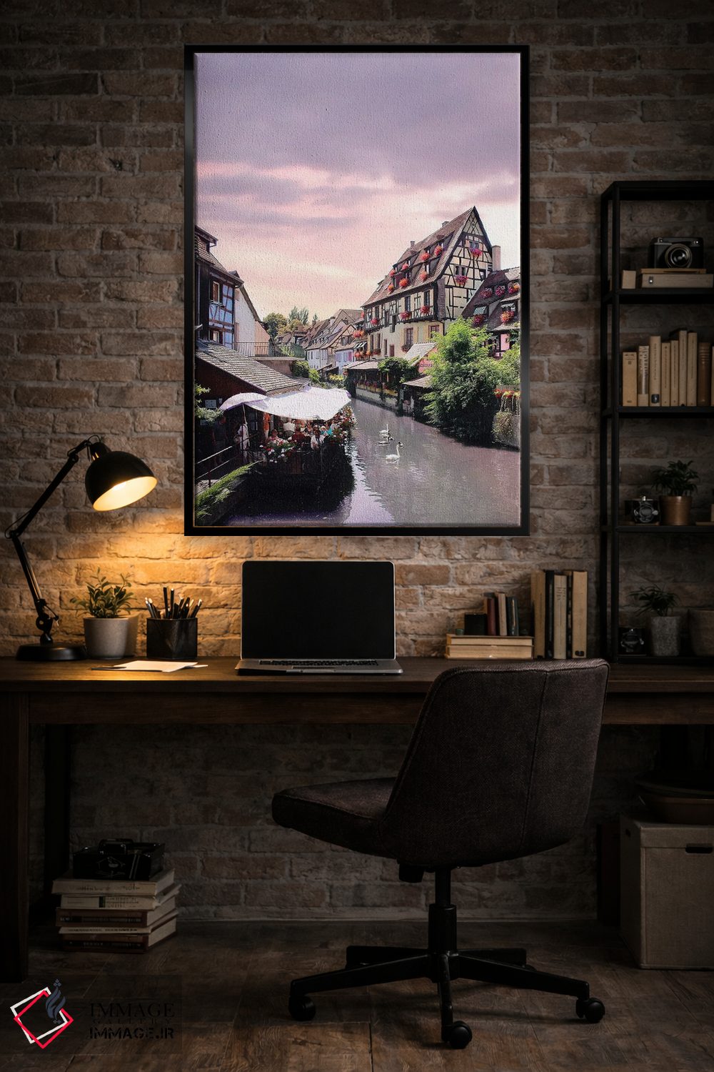 تابلو دکوراتیو غروب صورتی یک عمر، کولمار، فرانسه اثر فلوریان اولبرشتس - D4B