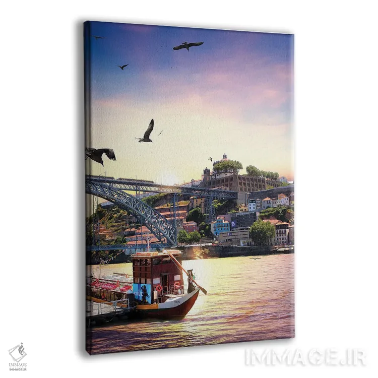 تابلو دکوراتیو زمانی که آب، زمین و هوا برای غروب در پورتو به هم می رس… اثر فلوریان اولبرشتس - نمای پرسپکتیو محصول