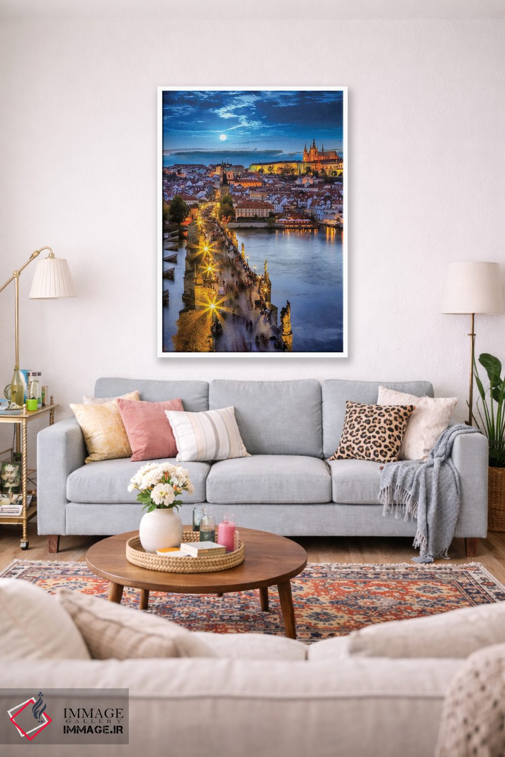 تابلو دکوراتیو شب پراگ اثر فلوریان اولبرشتس - D1W