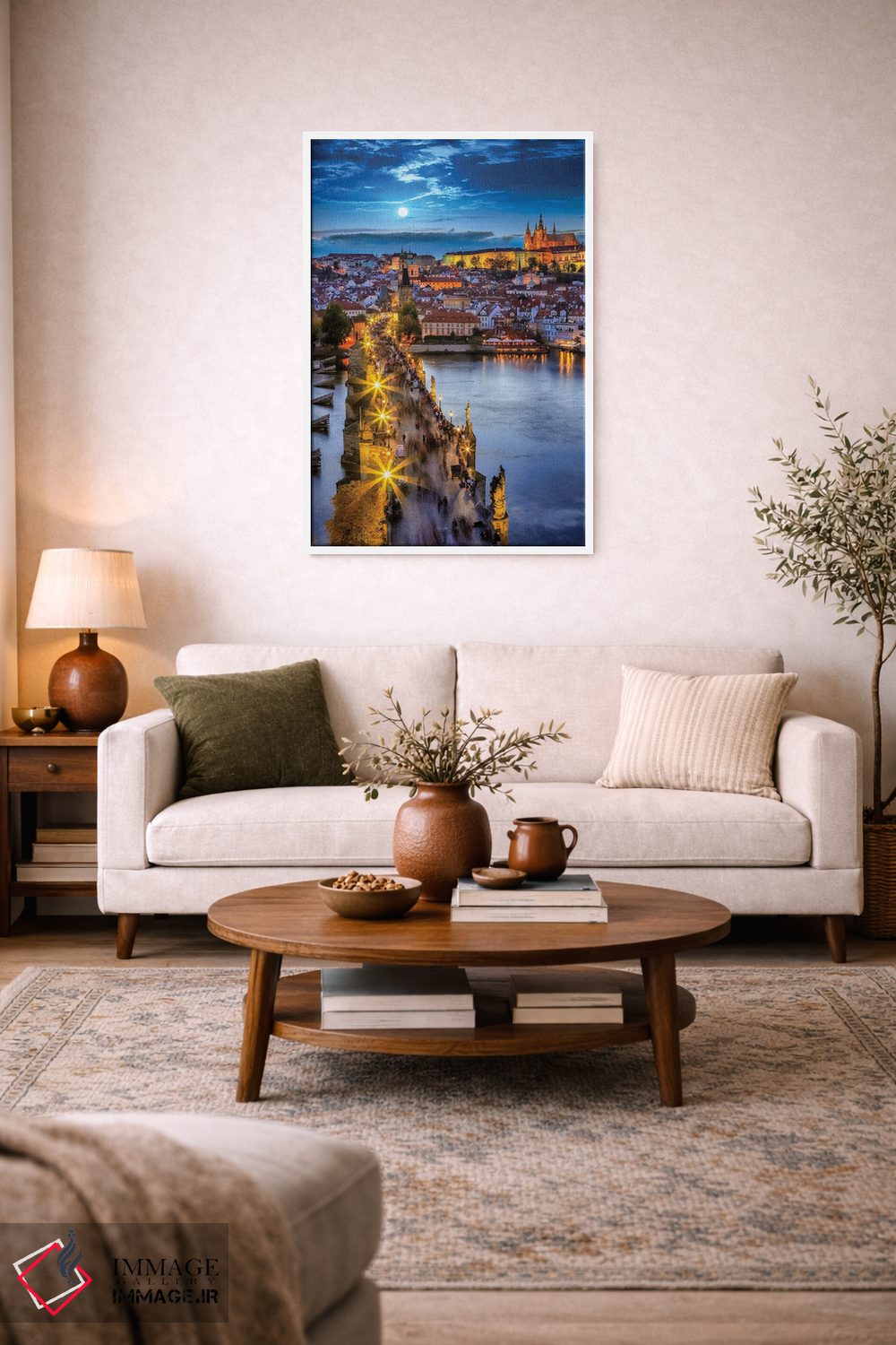 تابلو دکوراتیو شب پراگ اثر فلوریان اولبرشتس - D2W