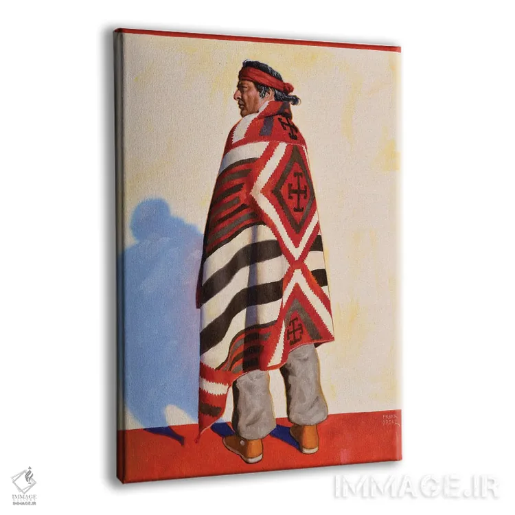 تابلو دکوراتیو رئیس ناواهو اثر فرانک اورداز - نمای پرسپکتیو محصول