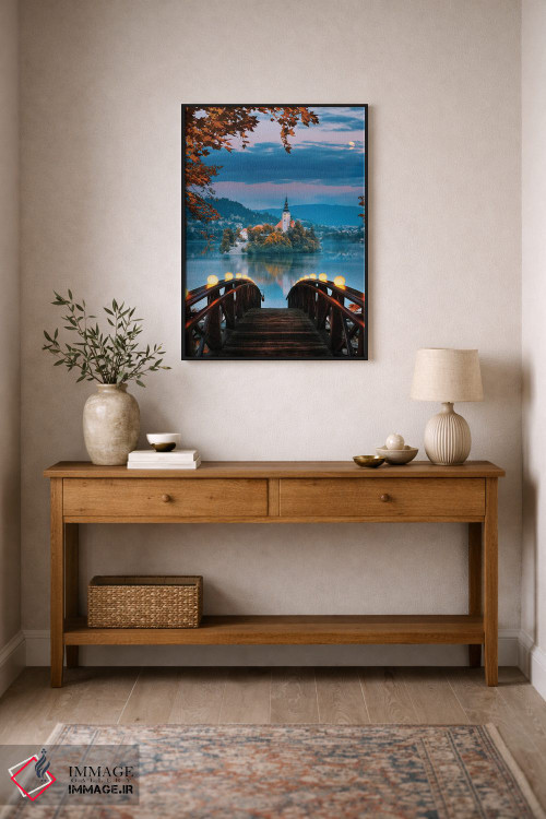 تابلو دکوراتیو دریاچه بلد، اسلوونی اثر فلوریان اولبرشتس - D2B