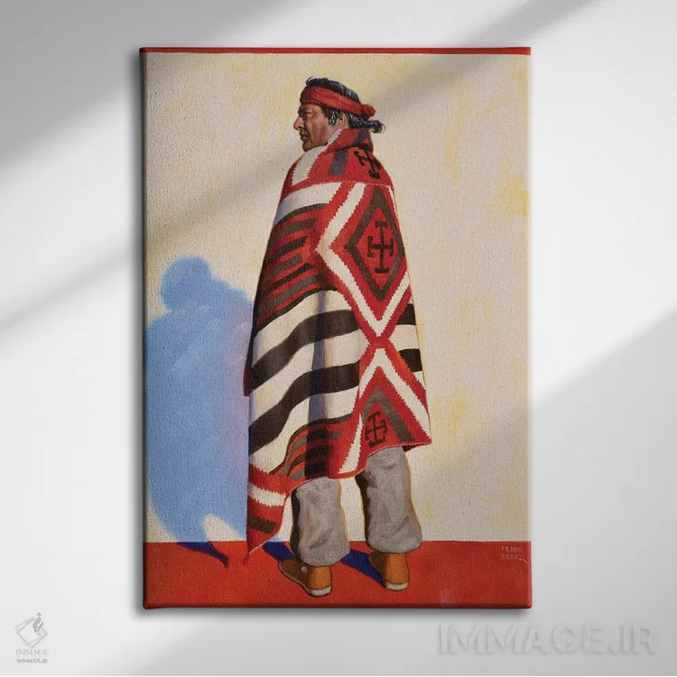 تابلو دکوراتیو رئیس ناواهو اثر فرانک اورداز - نمای روبهرو روی دیوار