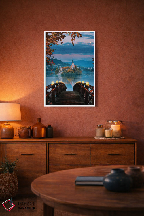 تابلو دکوراتیو دریاچه بلد، اسلوونی اثر فلوریان اولبرشتس - D4W