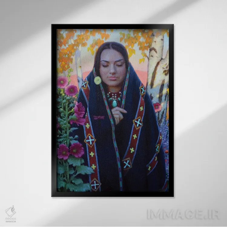 تابلو دکوراتیو به سوی گرگ ومیش اثر فرانک اورداز - نمای قابدار مشکی