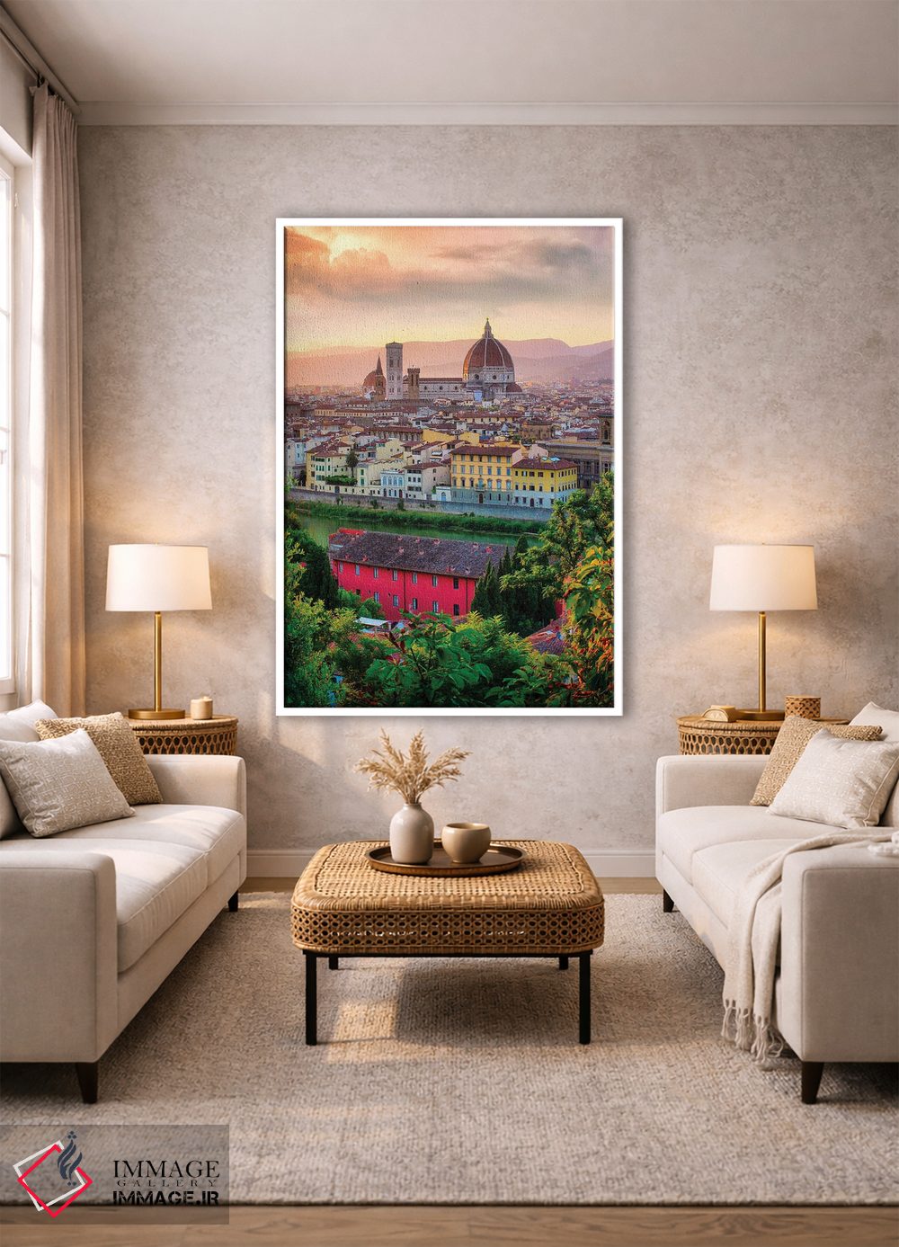 تابلو دکوراتیو پرتره فلورانس، ایتالیا اثر فلوریان اولبرشتس - D1W