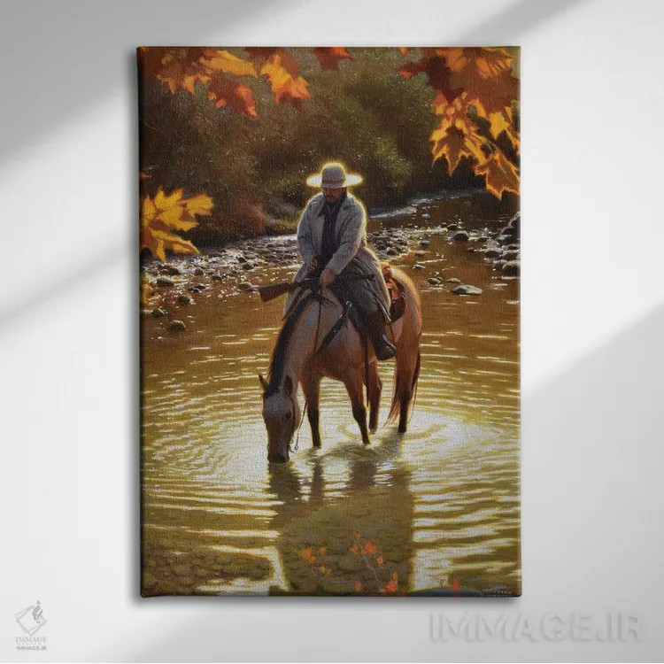 تابلو دکوراتیو بهاری در پاییز اثر فرانک اورداز - نمای روبهرو روی دیوار