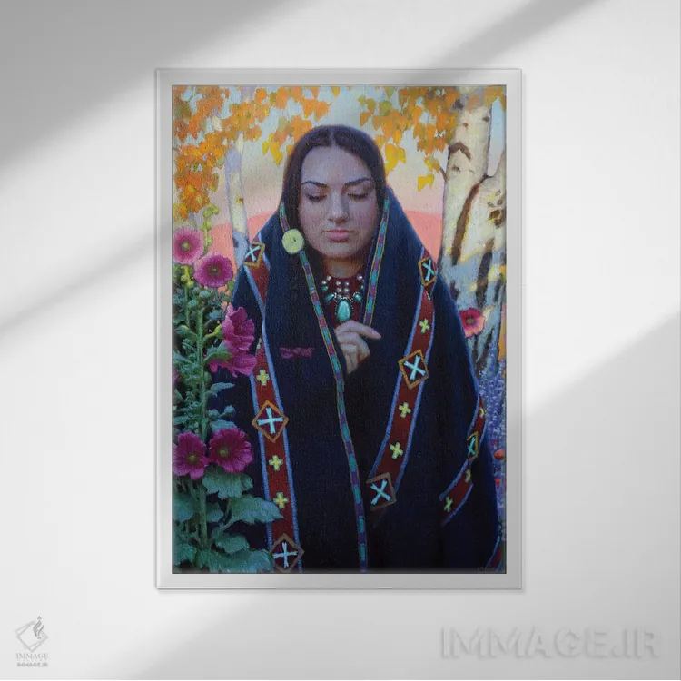 تابلو دکوراتیو به سوی گرگ ومیش اثر فرانک اورداز - نمای قابدار سفید