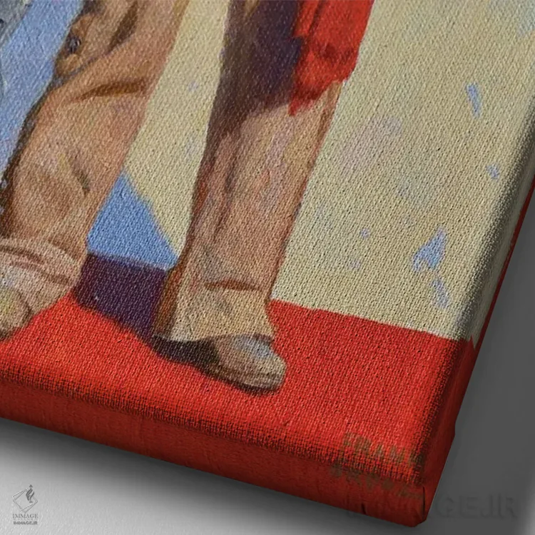 تابلو دکوراتیو واکویرو اثر فرانک اورداز - نمای نزدیک بافت بوم