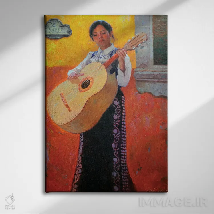تابلو دکوراتیو من به روستا می روم اثر فرانک اورداز - نمای روبهرو روی دیوار