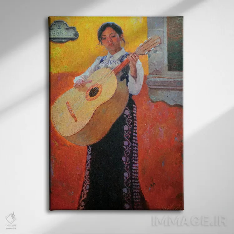 تابلو دکوراتیو من به روستا می روم اثر فرانک اورداز - نمای روبهرو روی دیوار