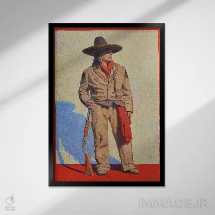 تابلو دکوراتیو واکویرو اثر فرانک اورداز - نمای قابدار مشکی