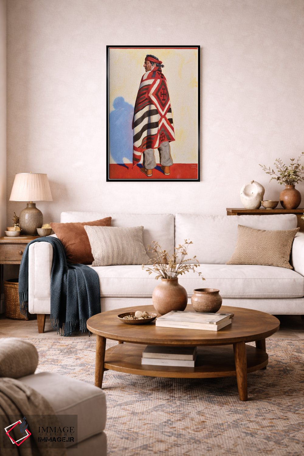 تابلو دکوراتیو رئیس ناواهو اثر فرانک اورداز - D3B