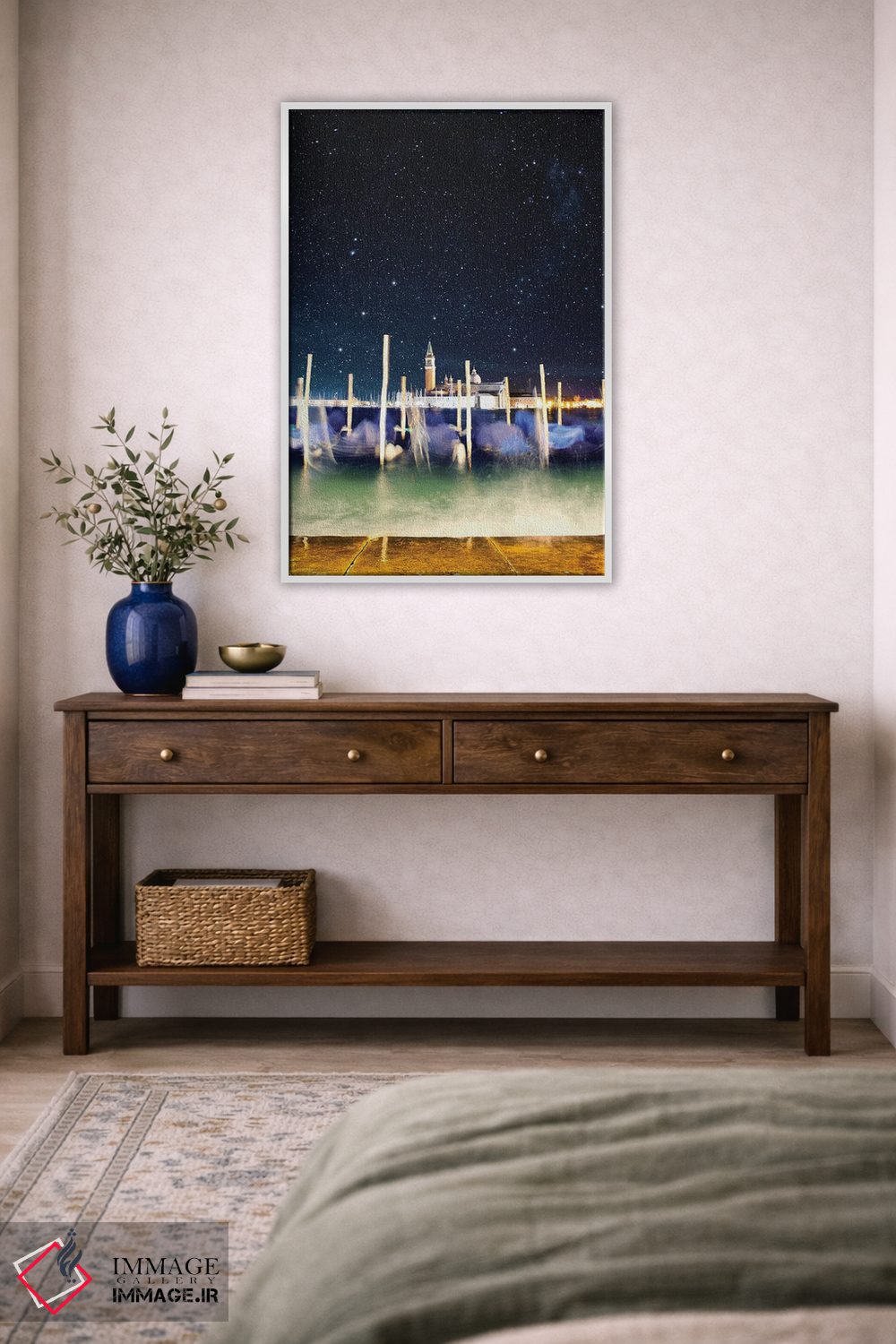 تابلو دکوراتیو گوندولاها هرگز در ونیز نمی خوابند اثر فلوریان اولبرشتس - D4W