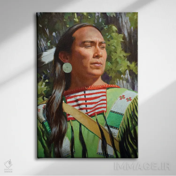 تابلو دکوراتیو تیرانداز چاین اثر فرانک اورداز - نمای روبهرو روی دیوار