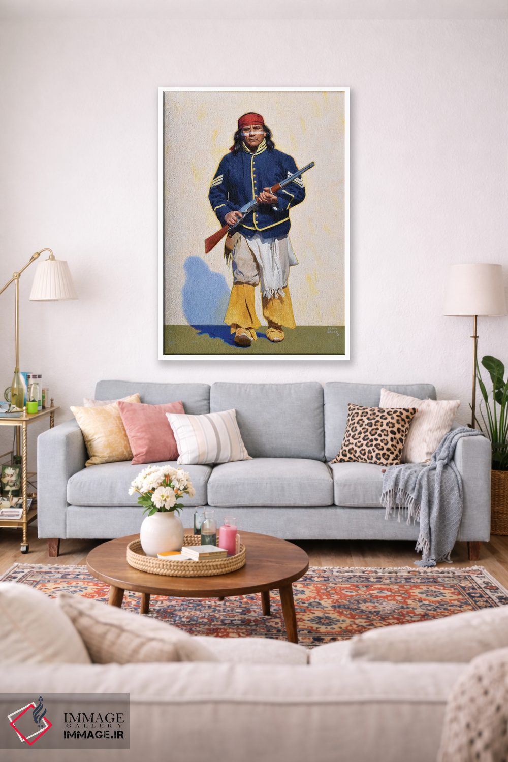 تابلو دکوراتیو رئیس آپاچی اثر فرانک اورداز - D1W