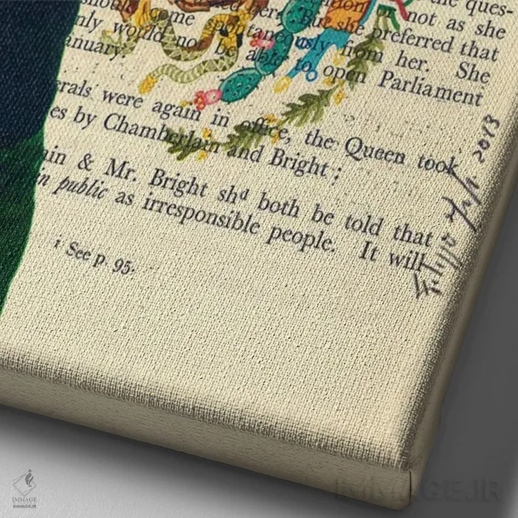 تابلو دکوراتیو کانلو آلوارز اثر فیلیپو ایمبریگی - نمای نزدیک بافت بوم