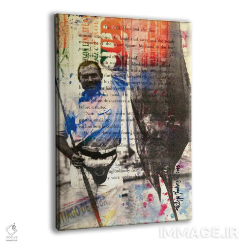 تابلو دکوراتیو ارنست همینگوی ۱ اثر فیلیپو ایمبریگی - نمای پرسپکتیو محصول