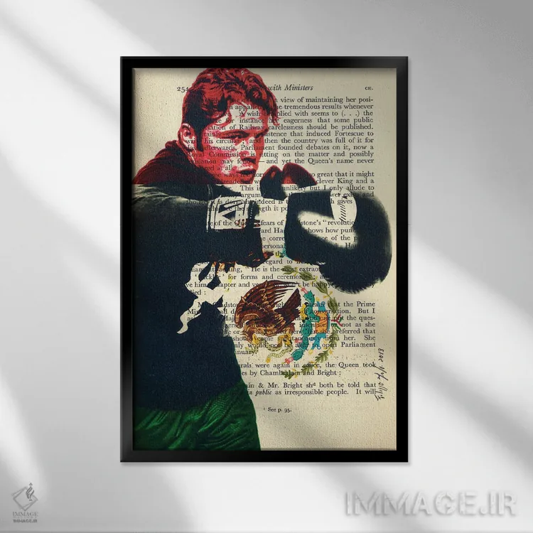 تابلو دکوراتیو کانلو آلوارز اثر فیلیپو ایمبریگی - نمای قابدار مشکی