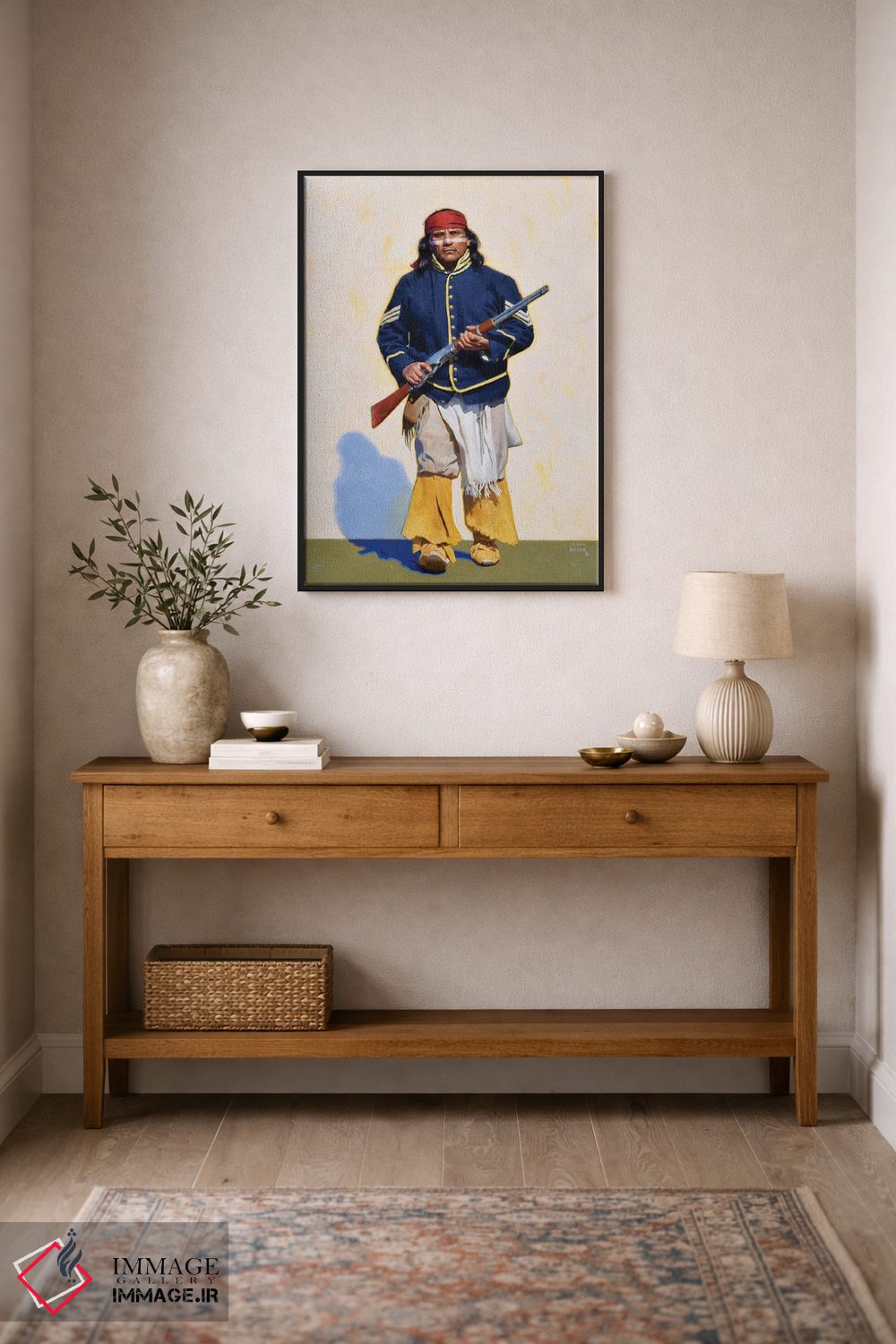 تابلو دکوراتیو رئیس آپاچی اثر فرانک اورداز - D2B