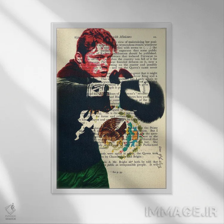 تابلو دکوراتیو کانلو آلوارز اثر فیلیپو ایمبریگی - نمای قابدار سفید