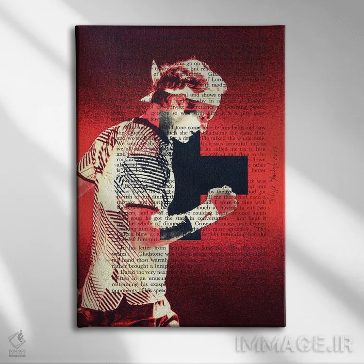 تابلو دکوراتیو راجر فدرر اثر فیلیپو ایمبریگی - نمای روبهرو روی دیوار
