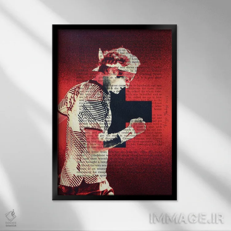 تابلو دکوراتیو راجر فدرر اثر فیلیپو ایمبریگی - نمای قابدار مشکی