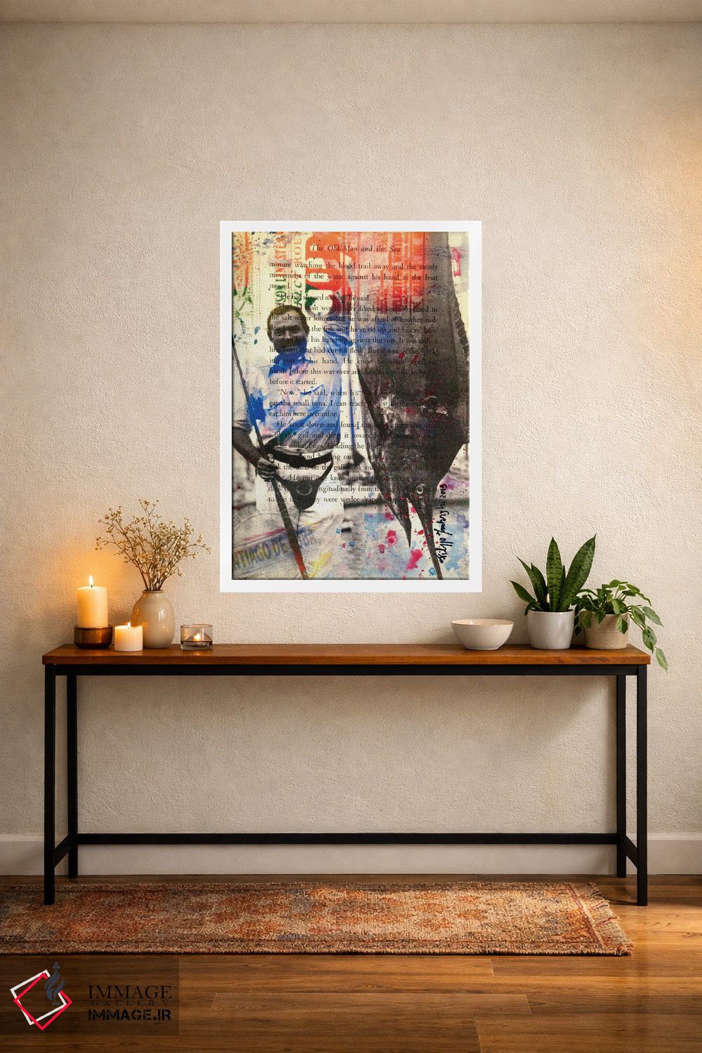 تابلو دکوراتیو ارنست همینگوی ۱ اثر فیلیپو ایمبریگی - D4W