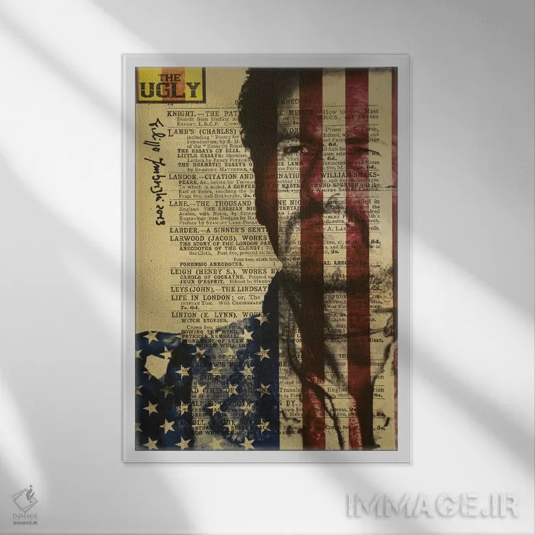 تابلو دکوراتیو زشت اثر فیلیپو ایمبریگی - نمای قابدار سفید