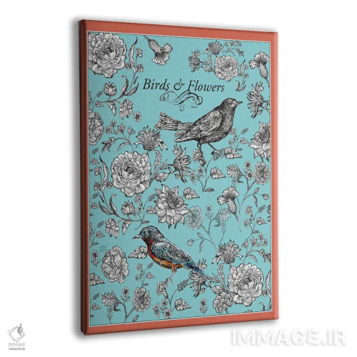 تابلو دکوراتیو پرندگان و گل ها اثر فانیتسا پترو - نمای پرسپکتیو محصول
