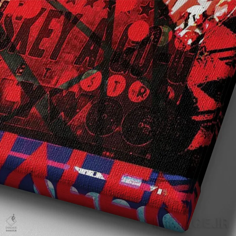 تابلو دکوراتیو ادی ون هیلن اثر فیلیپو ایمبریگی - نمای نزدیک بافت بوم