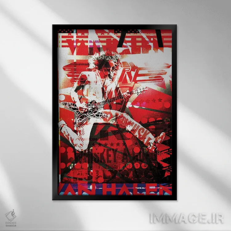 تابلو دکوراتیو ادی ون هیلن اثر فیلیپو ایمبریگی - نمای قابدار مشکی