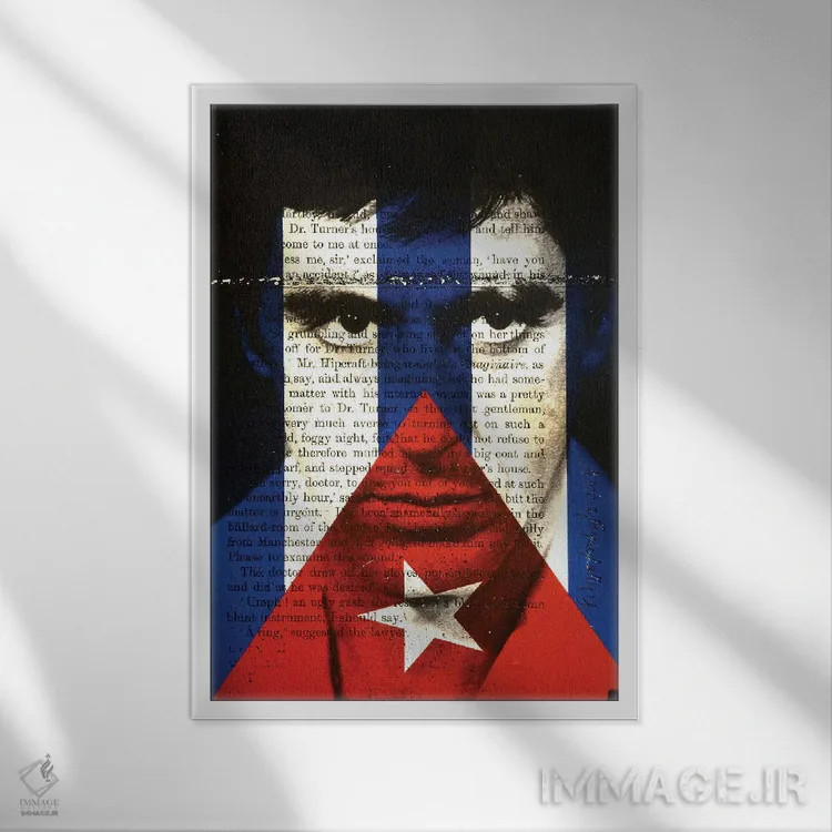 تابلو دکوراتیو تونی مونتانا اثر فیلیپو ایمبریگی - نمای قابدار سفید