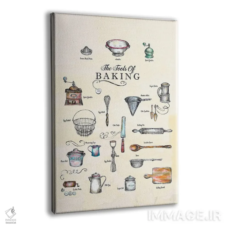 تابلو دکوراتیو ابزارهای شیرینی پزی اثر فانیتسا پترو - نمای پرسپکتیو محصول