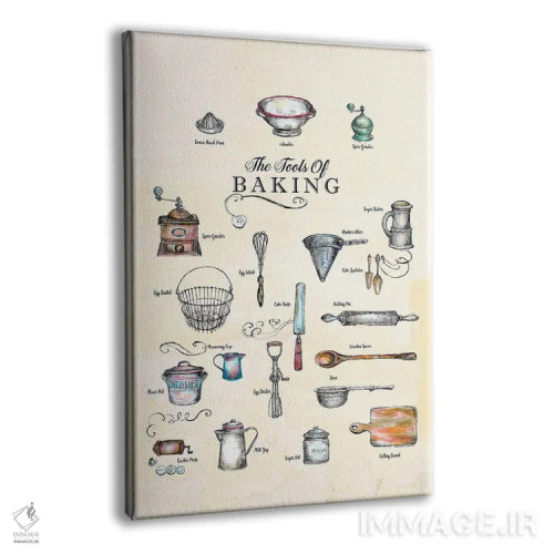 تابلو دکوراتیو ابزارهای شیرینی پزی اثر فانیتسا پترو - نمای پرسپکتیو محصول